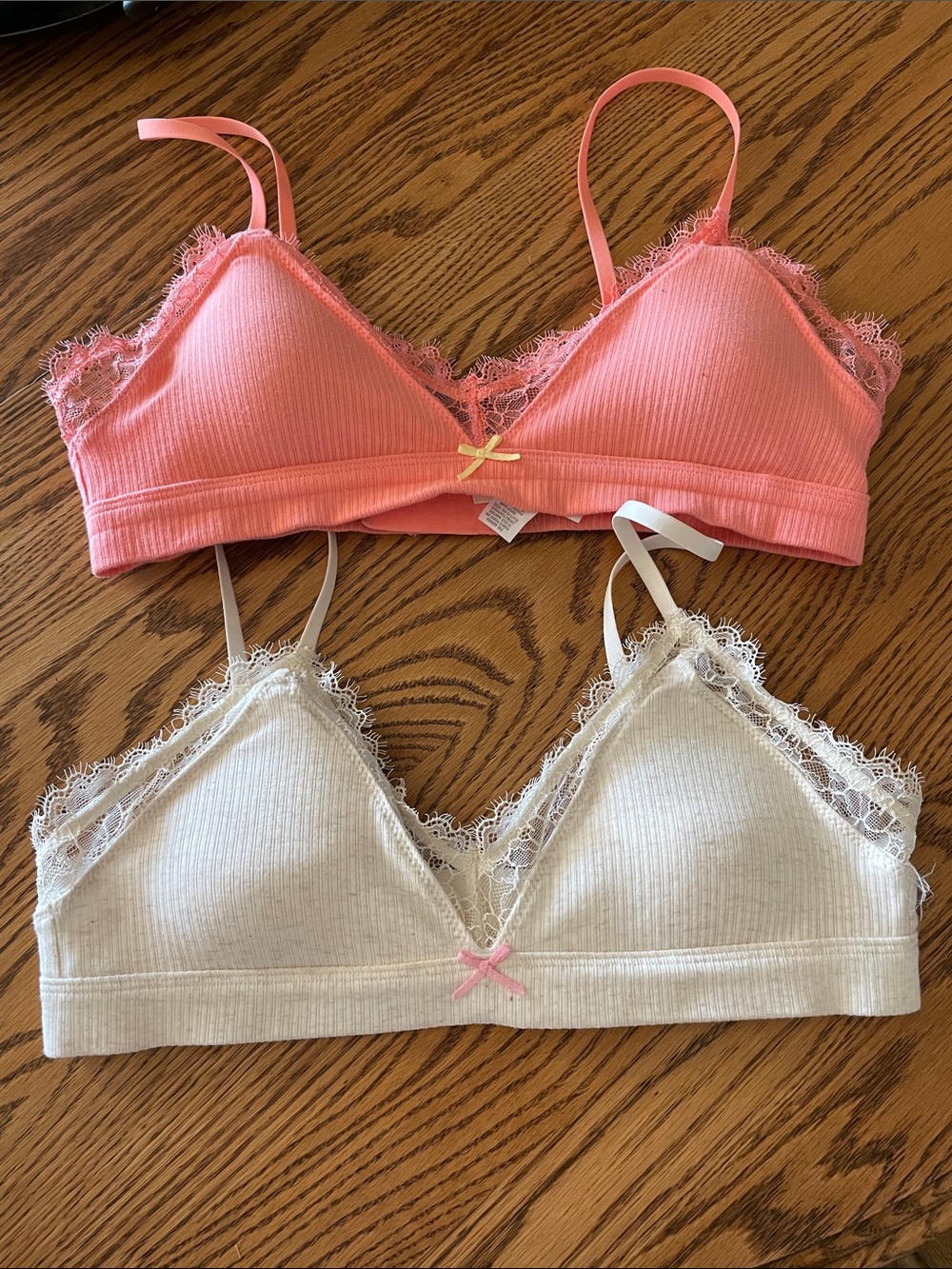 Arie Women's Lace-Trim Bralette - Pink & Cream
